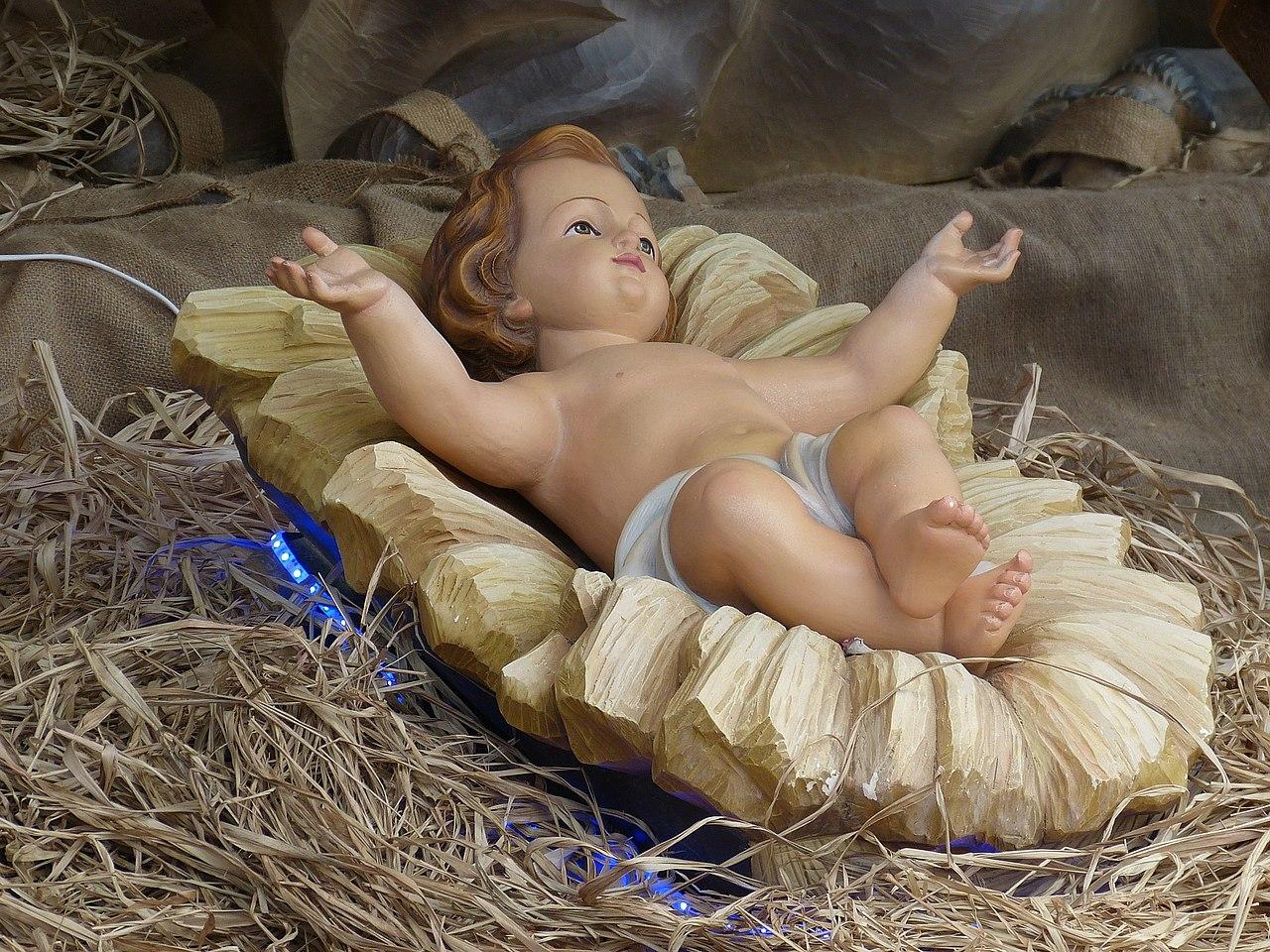 Baby Jesus Nativity scene Wikimedia commons