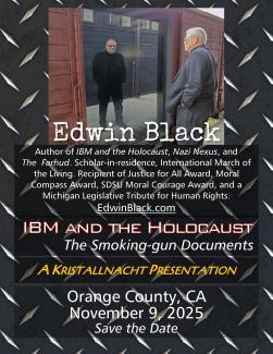 Edwin Black in OC: IBM and the Holocaust for Kristallnacht